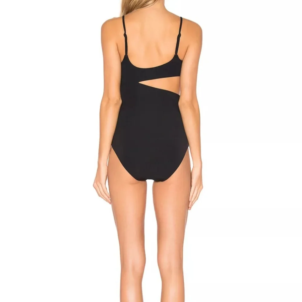 Flagpole New York Bella One-Piece Swimsuit Black Medium Cutout Waist Designer